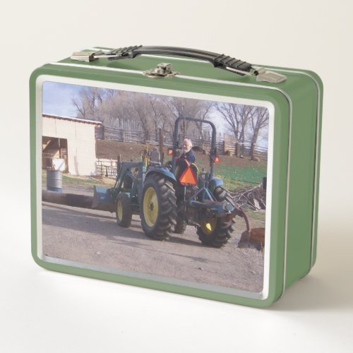 On the Tractor Metal Lunch Box