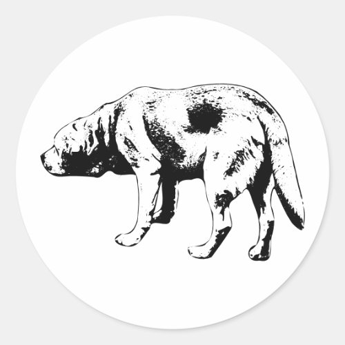 On the Trail, Ears to the Wind Classic Round Sticker