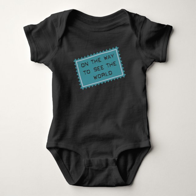 On the way to see the world - travel holiday baby bodysuit (Front)