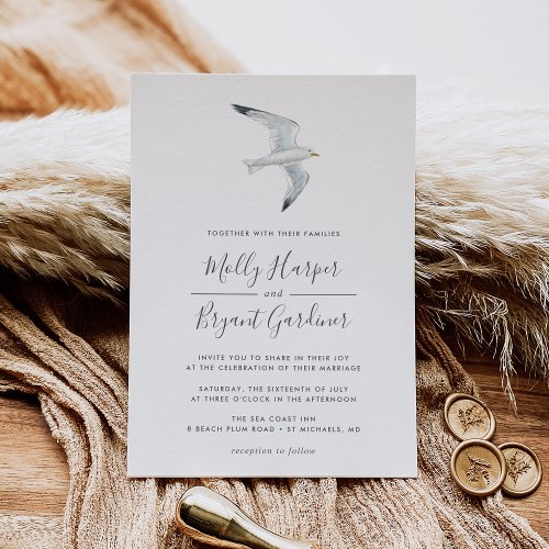 On the Wing  Wedding Invitation