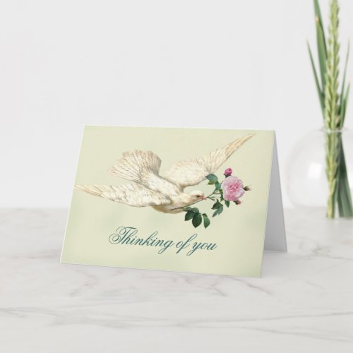 On the Wings of A Dove thinking of you Card
