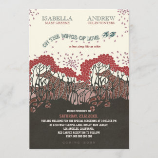On the wings of love wedding invitation refwi3