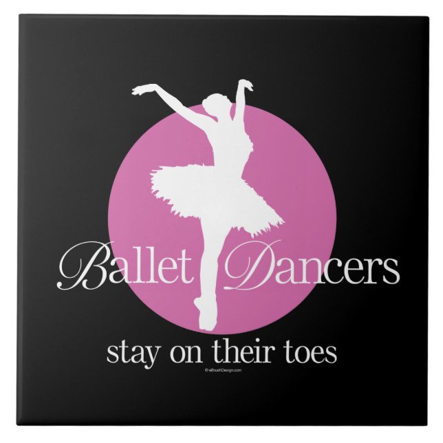 On Their Toes (Ballet) Ceramic Tile (Front)