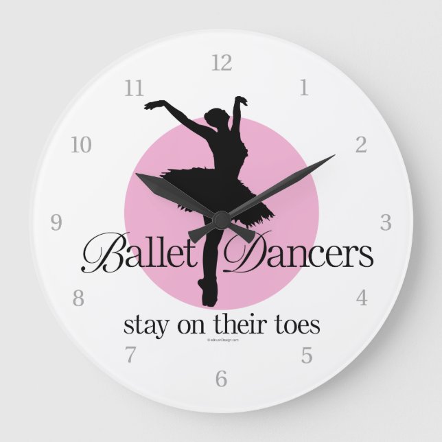 On Their Toes (Ballet) Large Clock (Front)