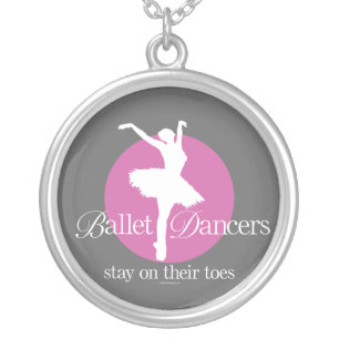 On Their Toes (Ballet) Silver Plated Necklace