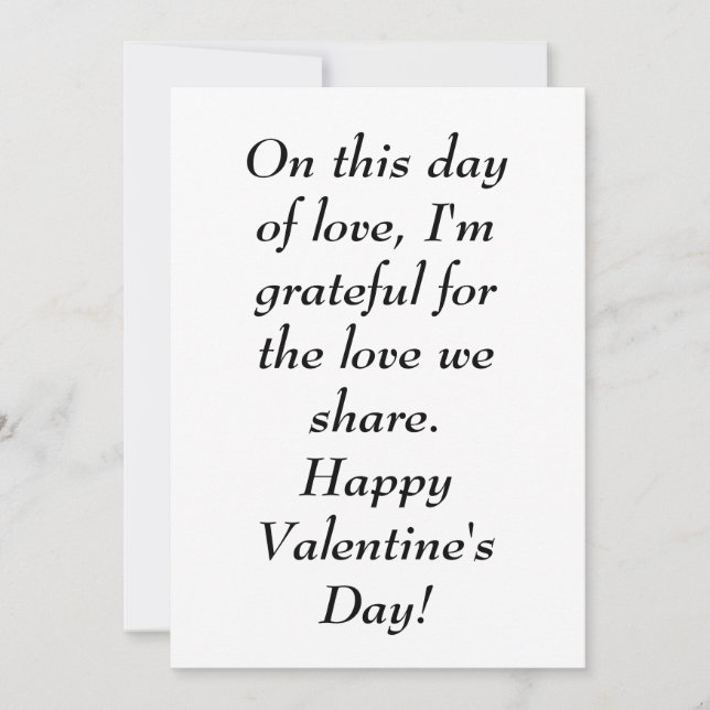On This Day Of Love Holiday Card (Front)