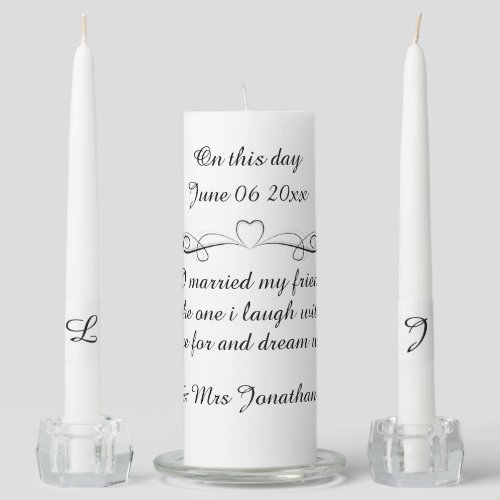 On this day unity candle set