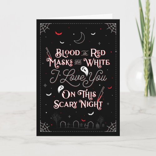 On This Scary Night Greeting Halloween Card