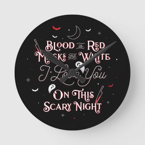 On This Scary Night Halloween Wall Clock