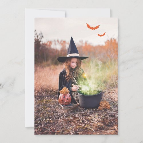 On This Spooky Night Halloween Photo Flat Card