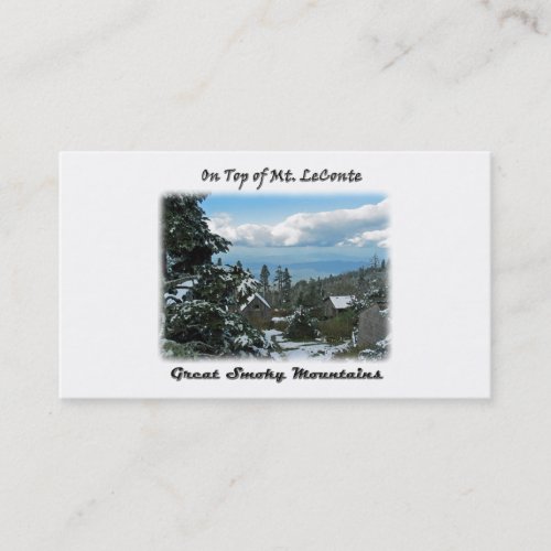 On Top of Mt LeConte GSM Photo Art Business Card