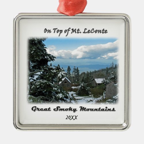 On Top of Mt LeConte GSM Photo Art Metal Ornament