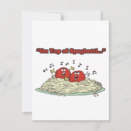 on top of spaghetti singing meatballs custom announcement