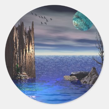 On Top Of The World Classic Round Sticker by toots1 at Zazzle