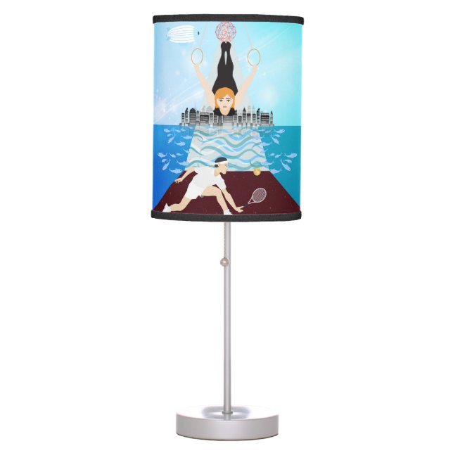 on top of the world table lamp (Front)