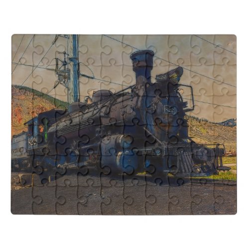 On Track_ Vintage Steam Train Jigsaw Puzzle