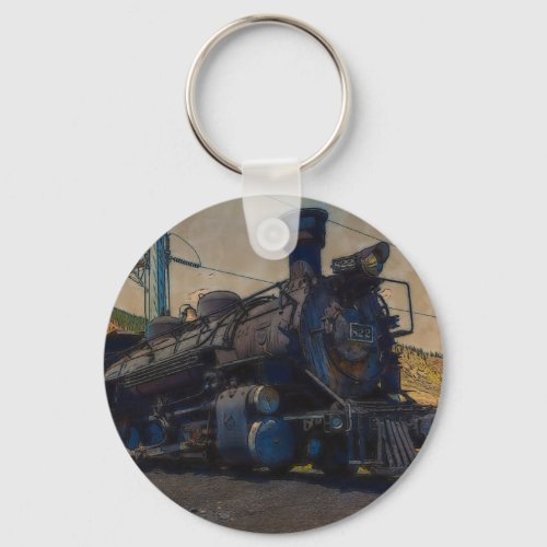 On Track_ Vintage Steam Train Keychain