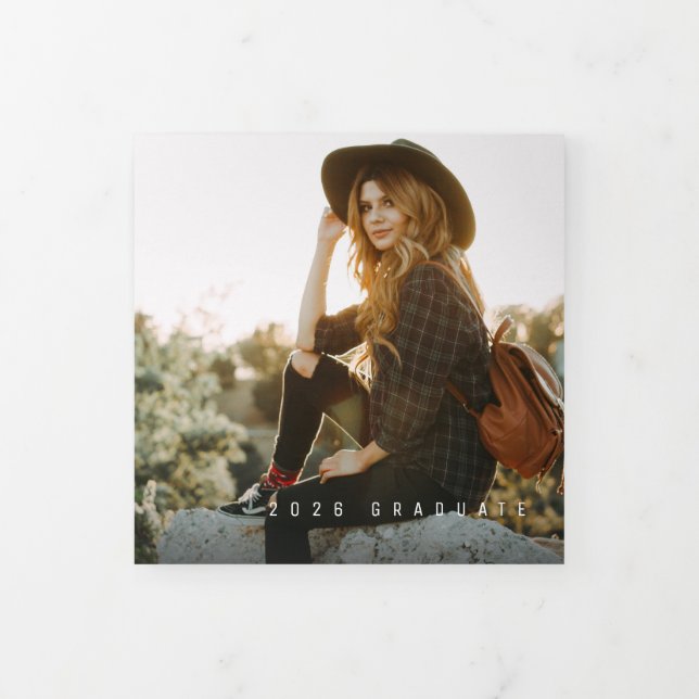 On Trend Graduate Tri-Fold Announcement (Cover)