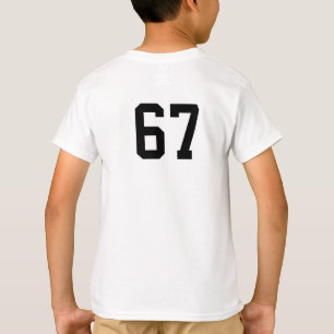 On-Trend Number 67 Kids Customizable Athletic T-Shirt