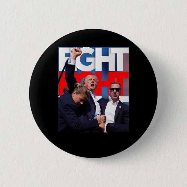 On Trump Fight For America Trump Undefeatable 1  Button (Front)