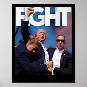 On Trump Fight For America Trump Undefeatable 3  Poster