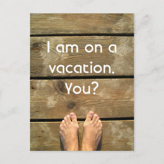 On vacation postcard