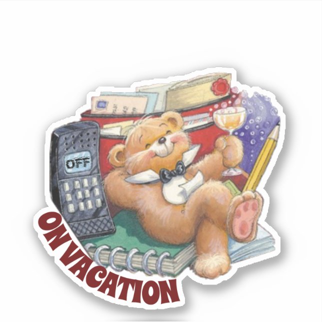 On vacation sticker (Front)