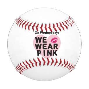 On Wednesday We Wear Pink Funny Valentine Baseball