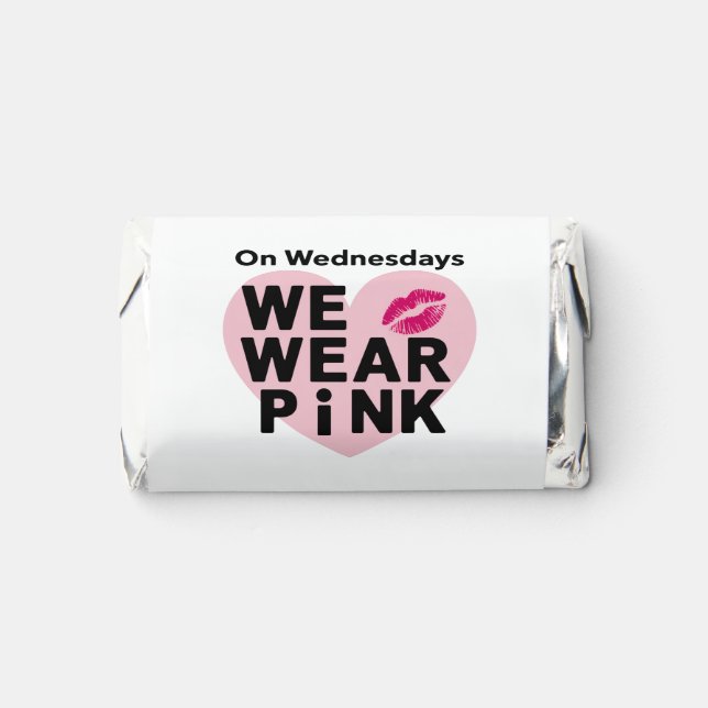 On Wednesday We Wear Pink Funny Valentine  Hershey's Miniatures (Front)