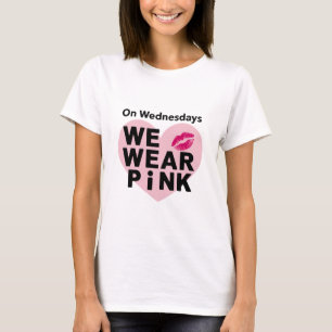 On Wednesday We Wear Pink Funny Valentine T-Shirt