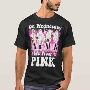 On Wednesday We Wear Pink Ghost Dance Halloween T-Shirt