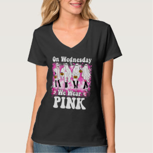 On Wednesday We Wear Pink Ghost Dance Halloween T-Shirt