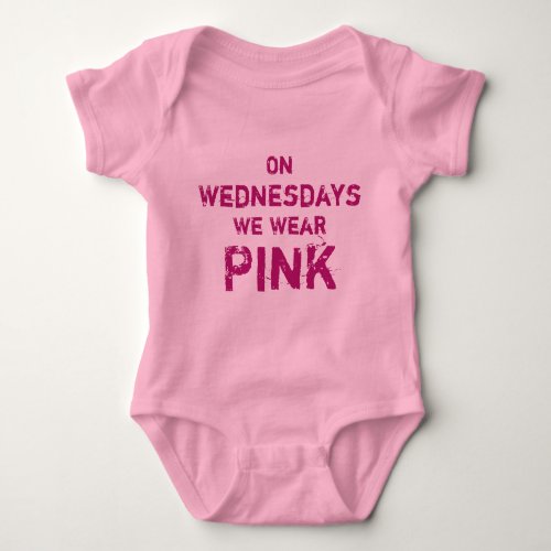 On Wednesdays We Wear Pink Baby Tutu Bodysuit