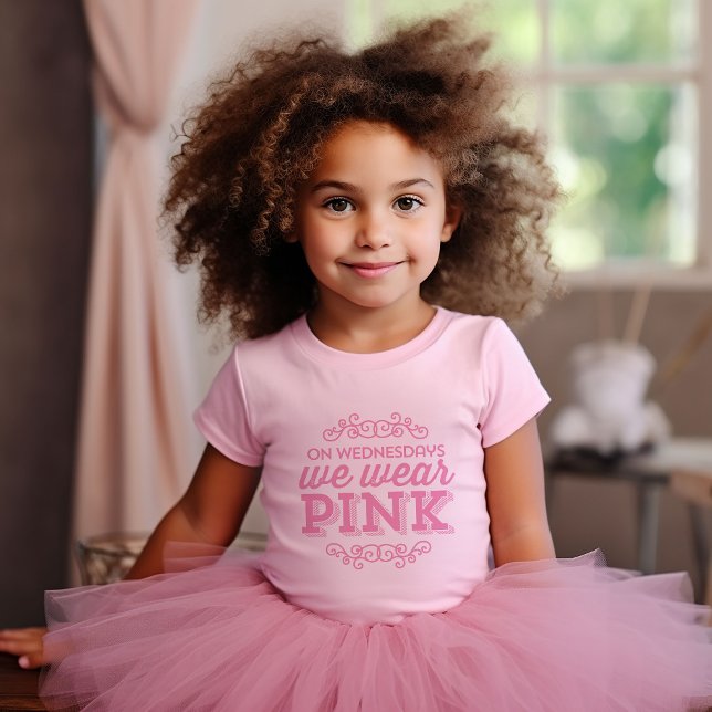 On Wednesdays We Wear Pink Funny Quote Baby T-Shirt (Creator Uploaded)