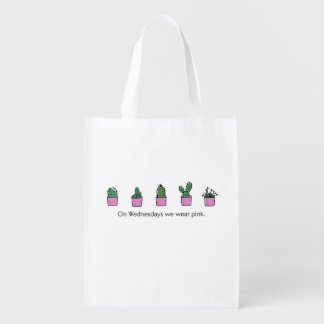 On Wednesdays We Wear Pink  Grocery Bag
