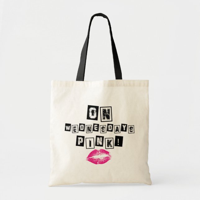 On Wednesdays We Wear Pink Tote Bag (Front)