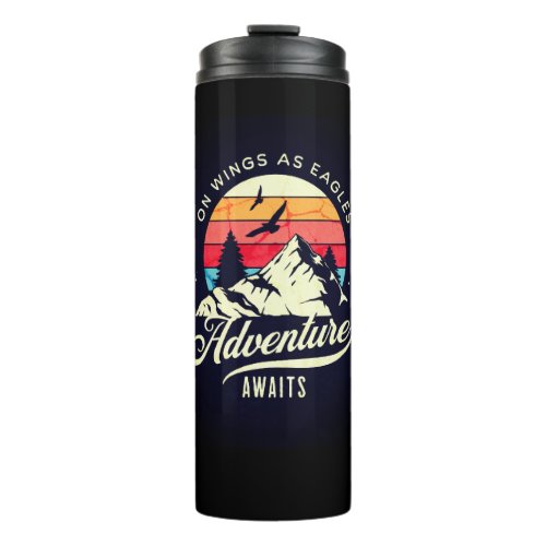 On Wings as Eagles Adventure Awaits Vintage Style  Thermal Tumbler