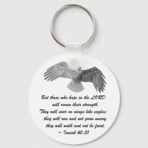 On wings like Eagles - Is 40:31 Keychain