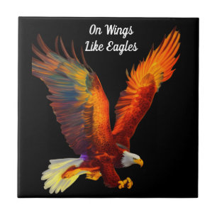 On Wings Like Eagles Isaiah Bible Verse Ceramic Tile