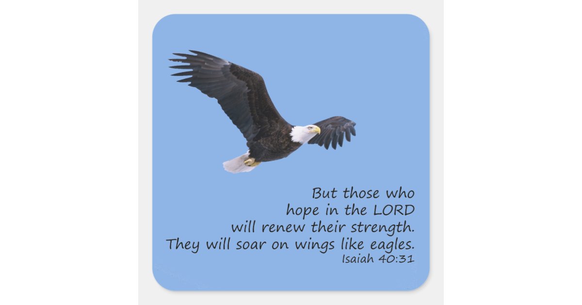 On Wings Like Eagles Stickers | Zazzle