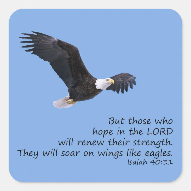 On Wings Like Eagles Stickers | Zazzle