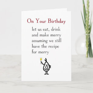 On Your Birthday - a funny happy birthday poem Card