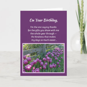 On Your Birthday... Letterpress Thank You Card