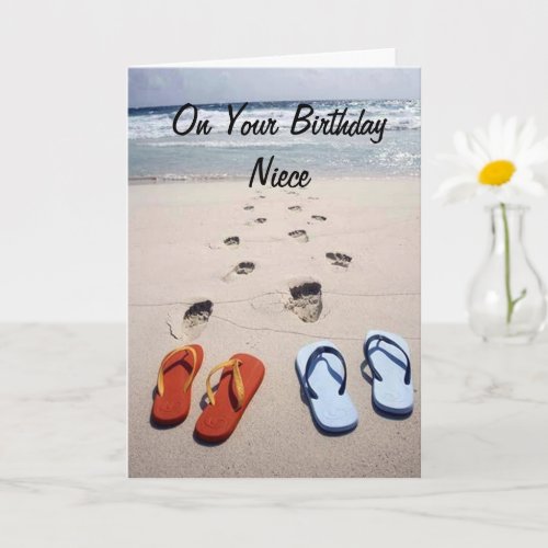 ON YOUR BIRTHDAY **NIECE** BEACH STYLE CARD