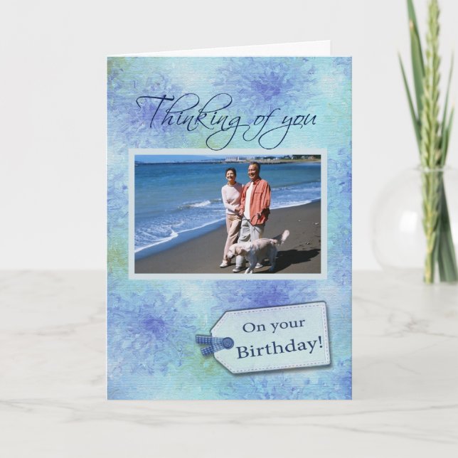 On your Birthday - Photo Card Template (Front)
