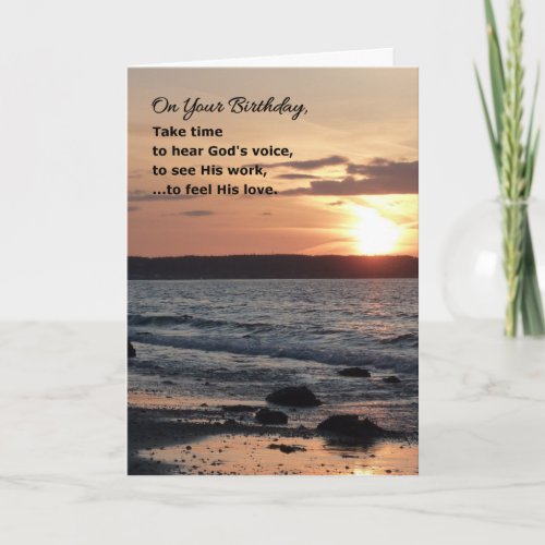 On Your Birthday Take TimeReligious Card