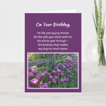 On Your Birthday... Thank You Card by inFinnite at Zazzle