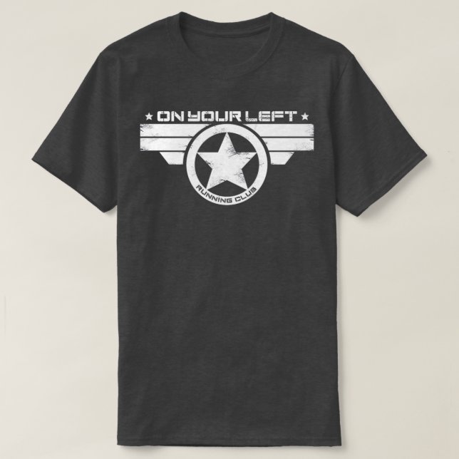 On Your Left Running Club T-Shirt (Design Front)