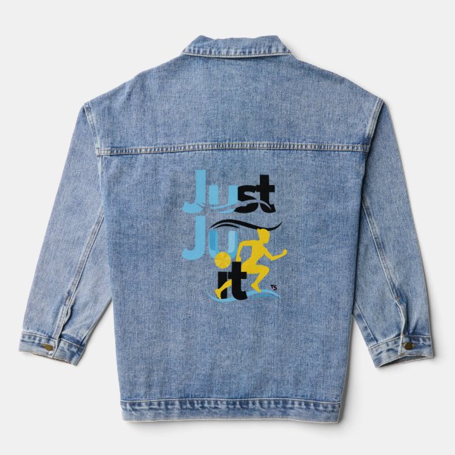 On your marks with this tee denim jacket (Back)