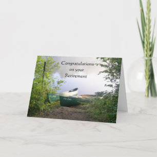 On Your Retirement Canoes on the River Card